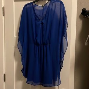 Express blue dress, mid length